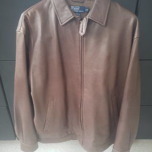 Ralph Lauren Brown Leather Jacket - MINT (Never Worn!)